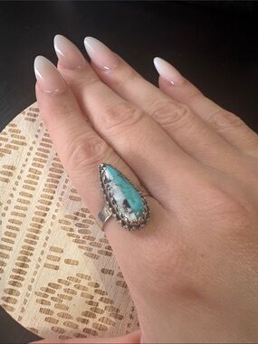 925 sterling silver Split stone ring